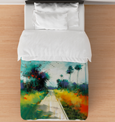 Coastal Paradise Landscape Duvet Cover